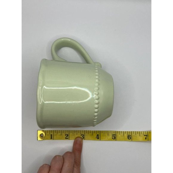 Green Beaded Pottery Barn Outlet Mugs Set of 2 - Picture 14 of 15